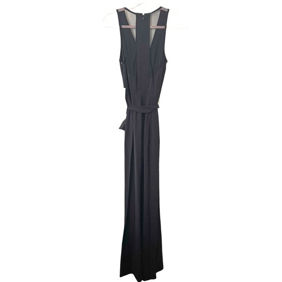 WAVERLY GREY Mesh Back Straight Leg Jumpsuit Black NWT Sz 2 - Picture 2 of 6